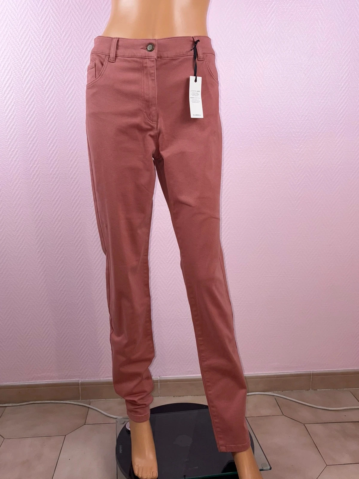 Pantalón mujer Caroll talla 44 rosa nunca usado – photo 2